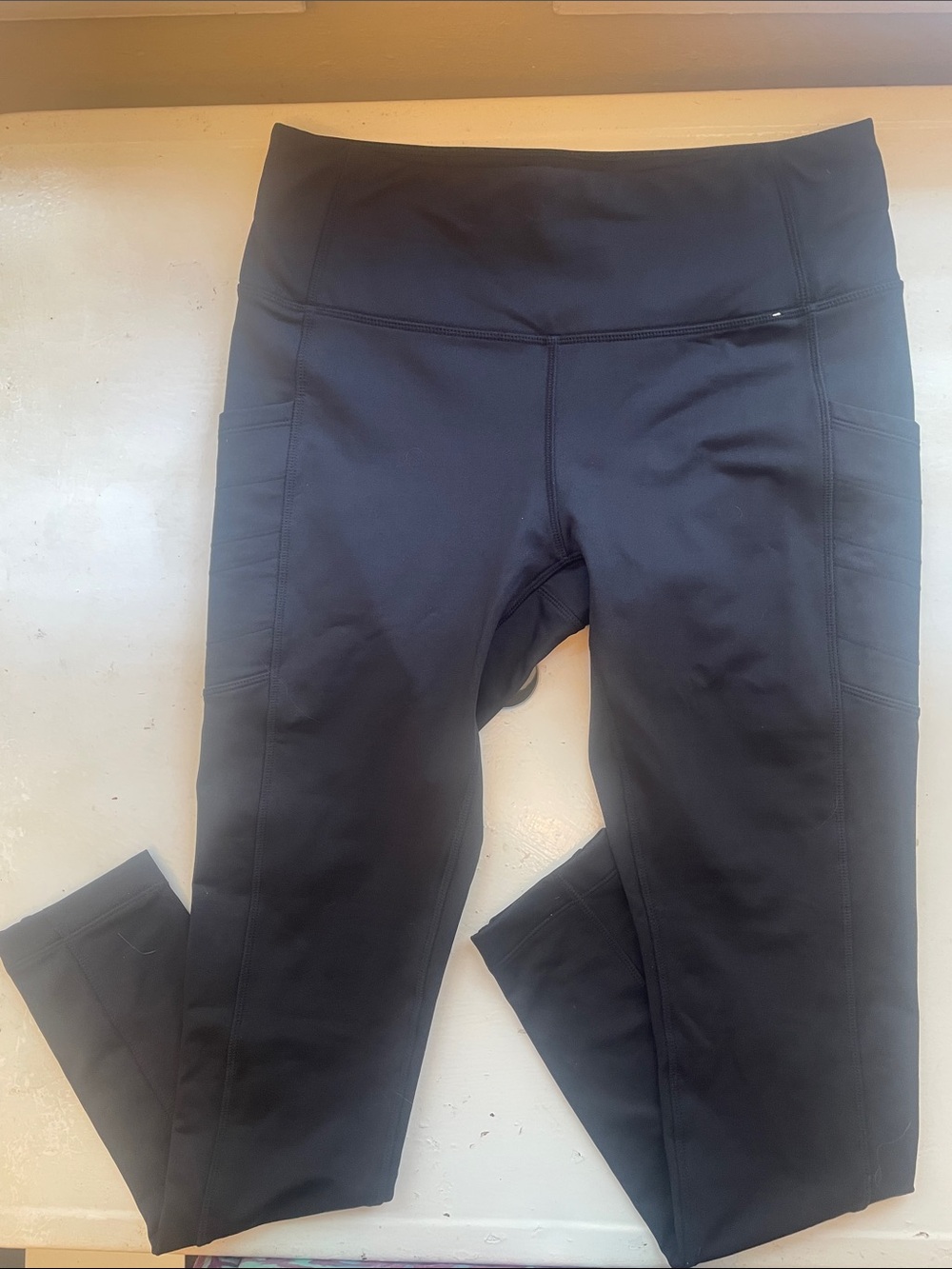 Mondetta Black Brushed full length Legging with Side Pockets NWOT size M